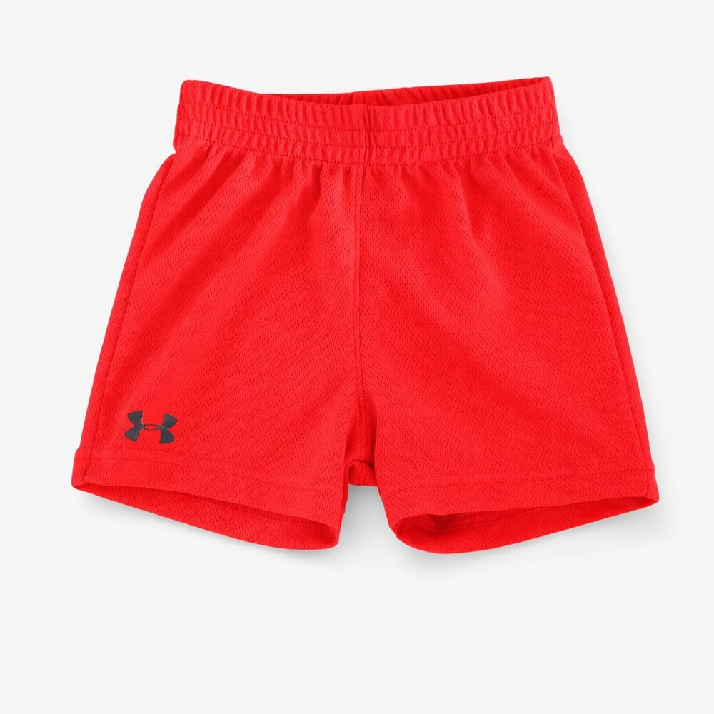Under Armour Baby Boys Red Athletic Shorts 3-6M Mesh Elastic Waist